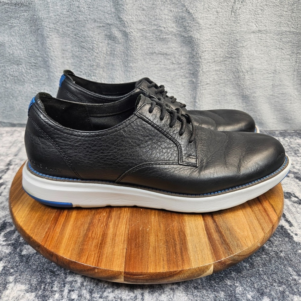 Cole Haan Grand Atlantic Oxford Sneakers Mens 10 M Black Blue Leather Shoes